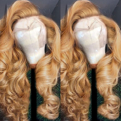 MEGOOD 200% Density Reddish Brown Deep Wave Lace Front Wigs Human Hair 13x4 HD Transparent Curly Human Hair Wig Pre Plucked 13X4 Ginger Wig Human Hair Glueless Colored Wigs With Baby Hair 18inch