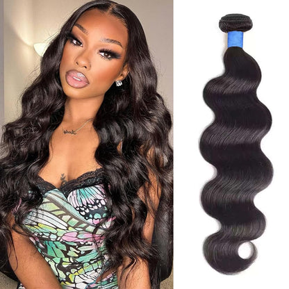 14A Body Wave Bundles Human Hair 20 22 24 Inch 100% Brazilian Virgin Real Raw Human Hair Bundles Body Wave Thick Weave Natural Color (20 22 24 Inch)