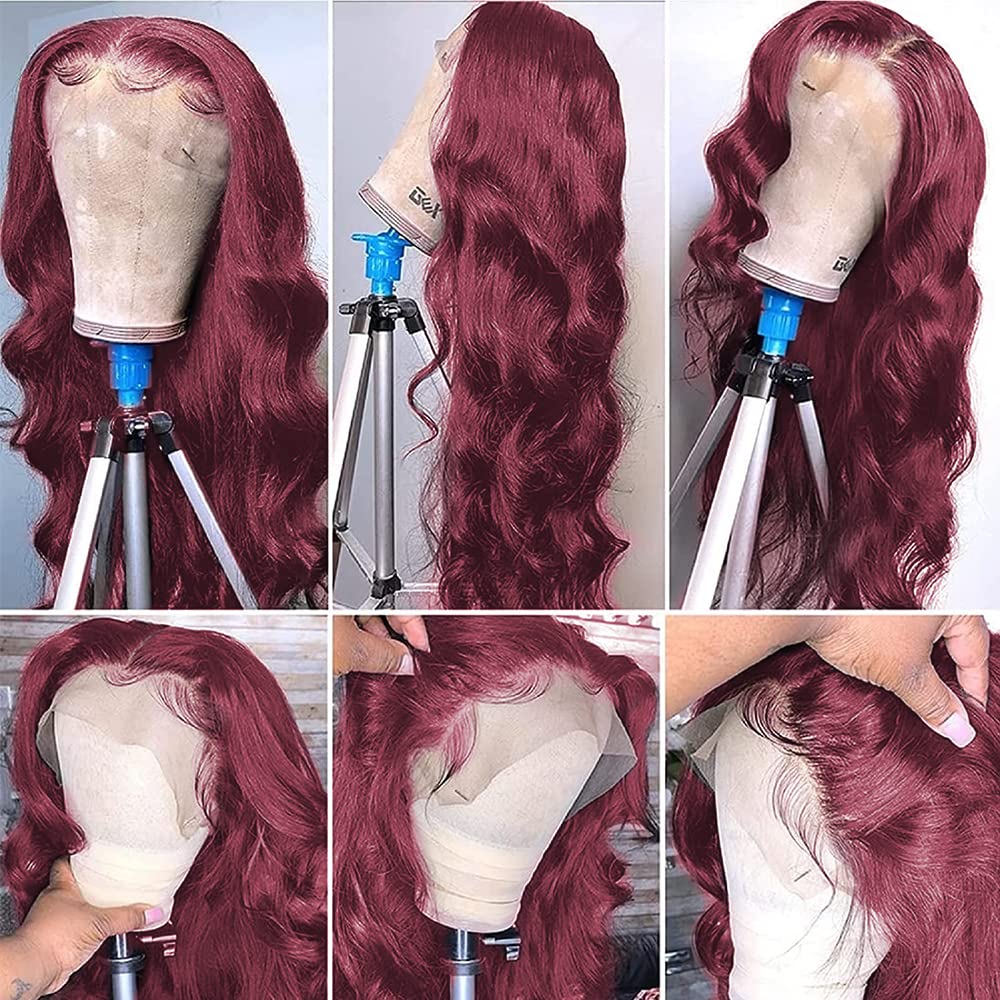 250 Density Curly Lace Front Wigs Human Hair Pre Plucked Hairline Glueless Wig 13x6 HD Lace Frontal Wigs for Women Ginger Orange Colored Ombre Wig Brazilian Virgin Hair 24 Inch