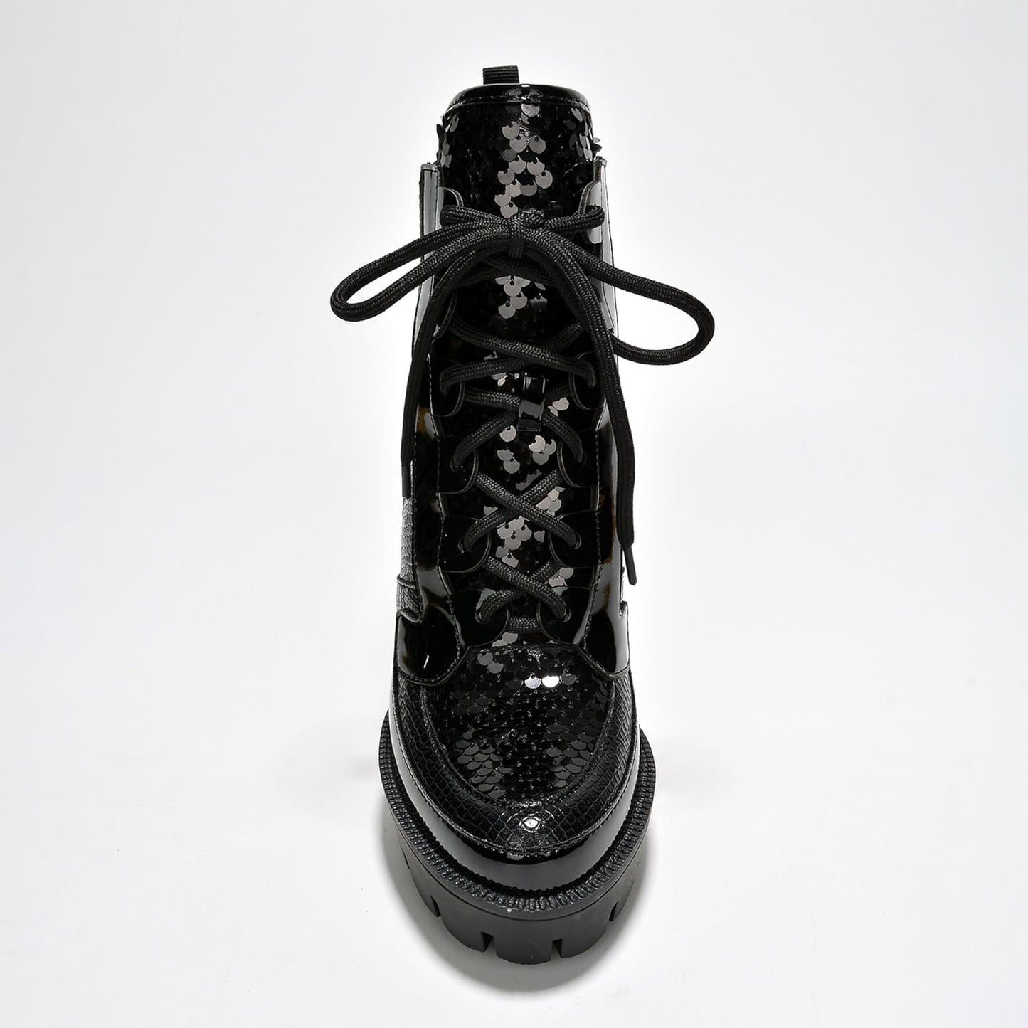 Women's Rhinestone Cowboy Booties - Western Ankle Boots with Pointed Toe, Block Heel & Lace-Up Design for Casual Dress or Party | Stylish Comfortable Short Booties (Nell)