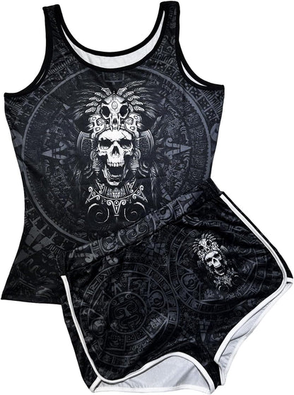 Women’s 2 Piece Pajama Set Novelty Sleeveless Tank Top and Shorts with Animal Print Comfortable Sleepwear