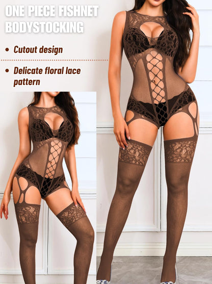 Women Body Stockings Sexy, Exotic Dancer Fishnets Lingerie Glow Party, Fishnet Bodysuit Rave Outfits Club Plus Size