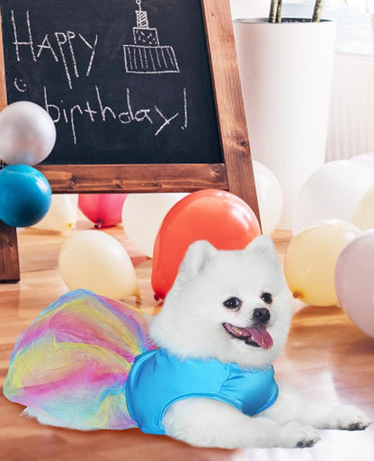 Dog Dresses, Puppy Soft Skirt, Summer Pet Clothes, Girl Dogs Wedding Outfit, Puppy Slik Outfit with Bow Tie, Dog Princess Clothes for Small Medium Breeds, White L