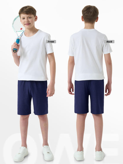 QWE 5 Pack Boys Athletic Shorts Kids Youth Basketball with Pockets Dry-Fit Active Soccer Gym Shorts