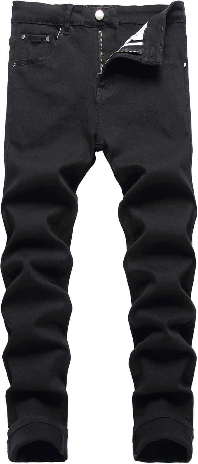 JUNBAOSS Men's Slim Fit Jeans Stretch Ripped Skinny Jeans for Men, Fashion Straight Leg Comfort Flex Waist Casual Pants