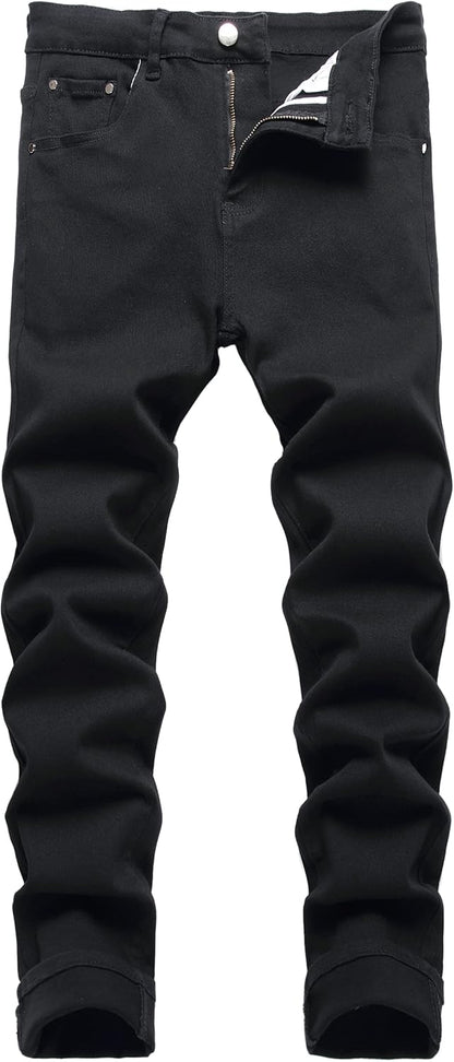 JUNBAOSS Men's Slim Fit Jeans Stretch Ripped Skinny Jeans for Men, Fashion Straight Leg Comfort Flex Waist Casual Pants