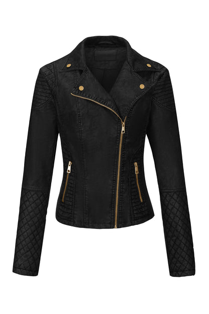 Bellivera Women's Faux Leather Casual Jacket 2025 Spring Trendy Motorcycle Outfits Lightweight Classic Coat