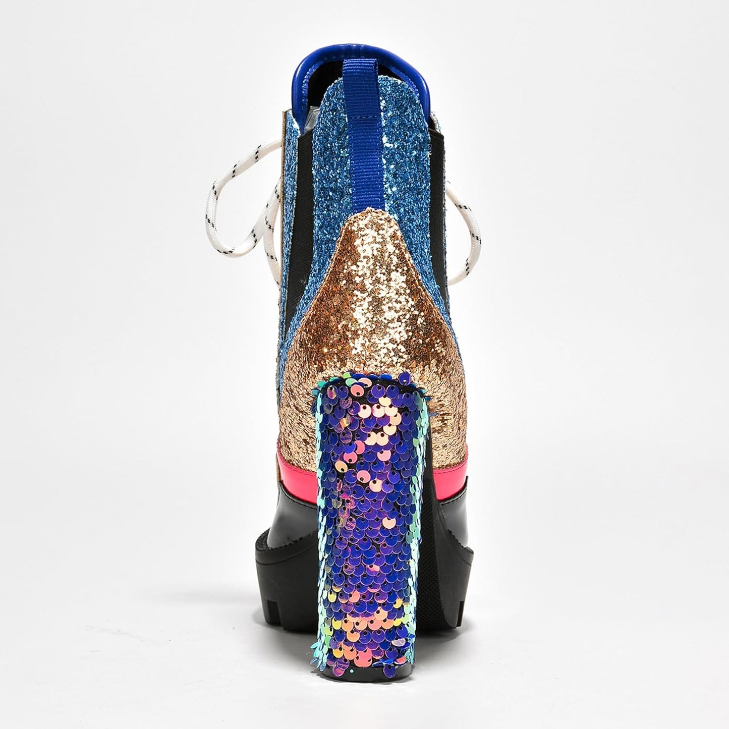 Women's Rhinestone Cowboy Booties - Western Ankle Boots with Pointed Toe, Block Heel & Lace-Up Design for Casual Dress or Party | Stylish Comfortable Short Booties (Nell)