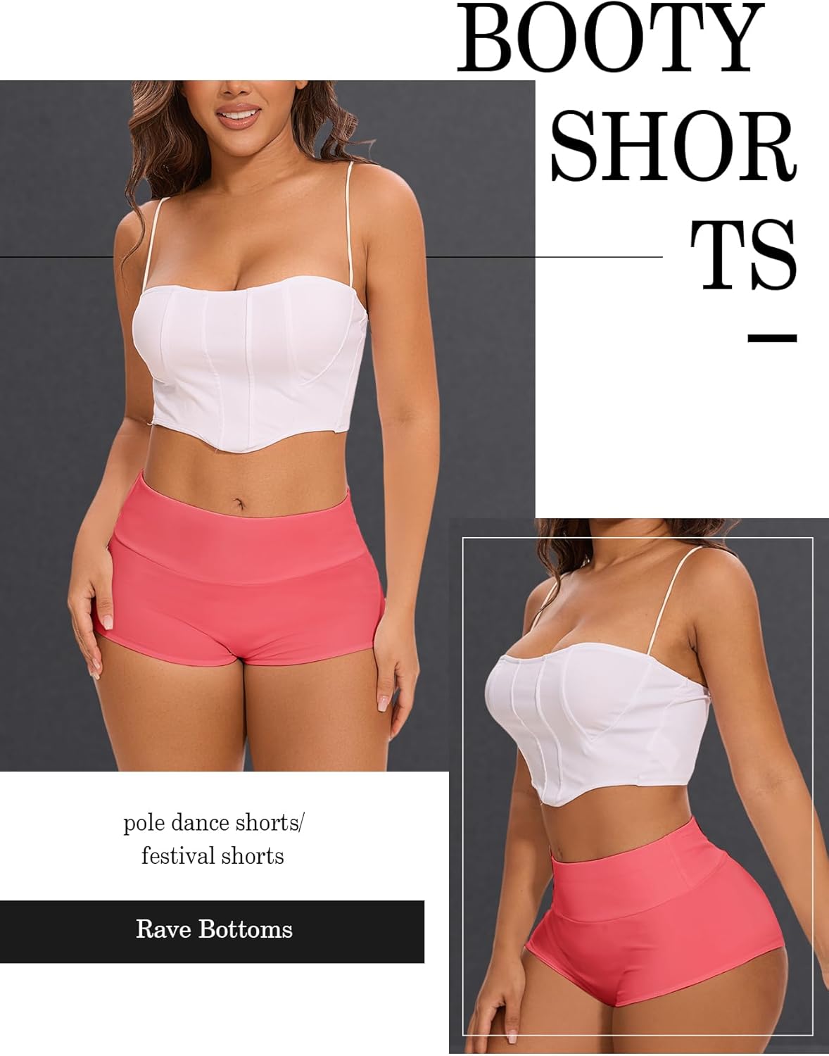 Cut Out Yoga Shorts Booty Butt Lifting Scrunch Shorts High Waisted Workout Gym Active Hot Pants