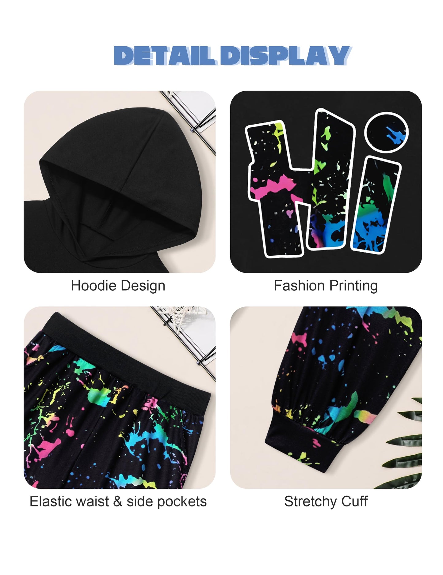 Boys Clothes Camo Boys Outfits Letter Printing Pullover Hoodie and Pants 2Pcs Winter Kids Clothes Boys for 7-14 Years