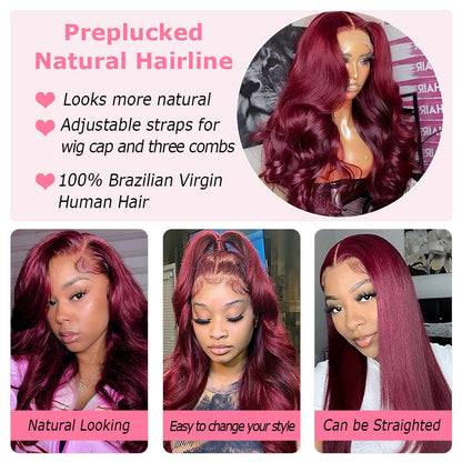 250 Density Curly Lace Front Wigs Human Hair Pre Plucked Hairline Glueless Wig 13x6 HD Lace Frontal Wigs for Women Ginger Orange Colored Ombre Wig Brazilian Virgin Hair 24 Inch