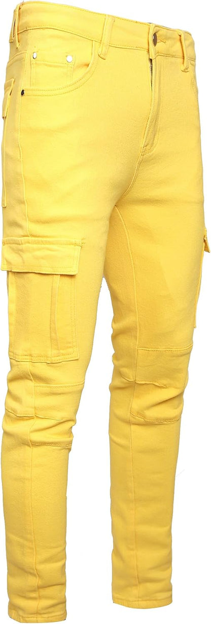 JUNBAOSS Men's Slim Fit Jeans Stretch Ripped Skinny Jeans for Men, Fashion Straight Leg Comfort Flex Waist Casual Pants