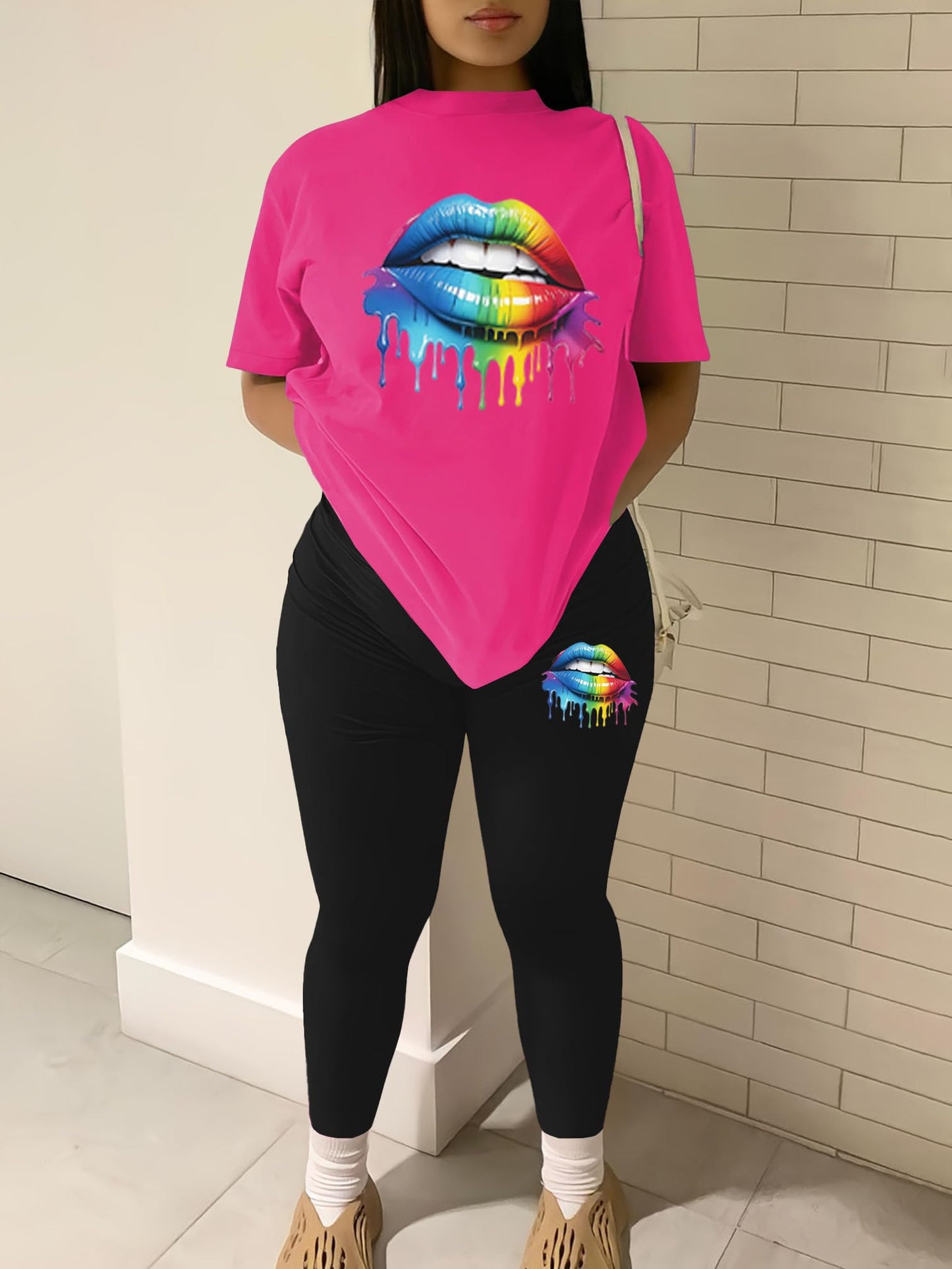 Nimsruc Women 2 Piece Outfits Summer Lounge Set Matching Jogger Sets Short Sleeve Tracksuit Loungewear Sweatsuits