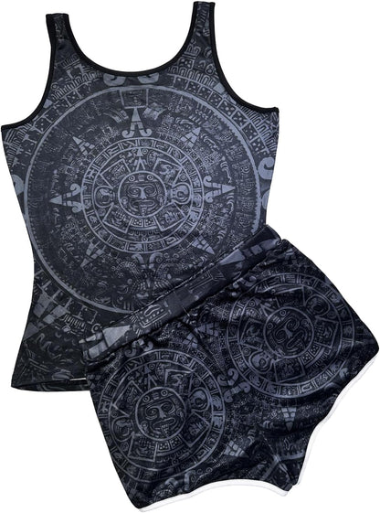 Women’s 2 Piece Pajama Set Novelty Sleeveless Tank Top and Shorts with Animal Print Comfortable Sleepwear