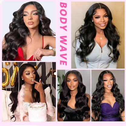 12A Human Hair Bundles with Closure Body Wave Bundles 20 22 24+18 Inch 5X5 HD Lace Closure Human Hair 100% Brazilian Virgin Hair Extensions 3 Bundles Deals Hair Quick Weave Bundle for Women
