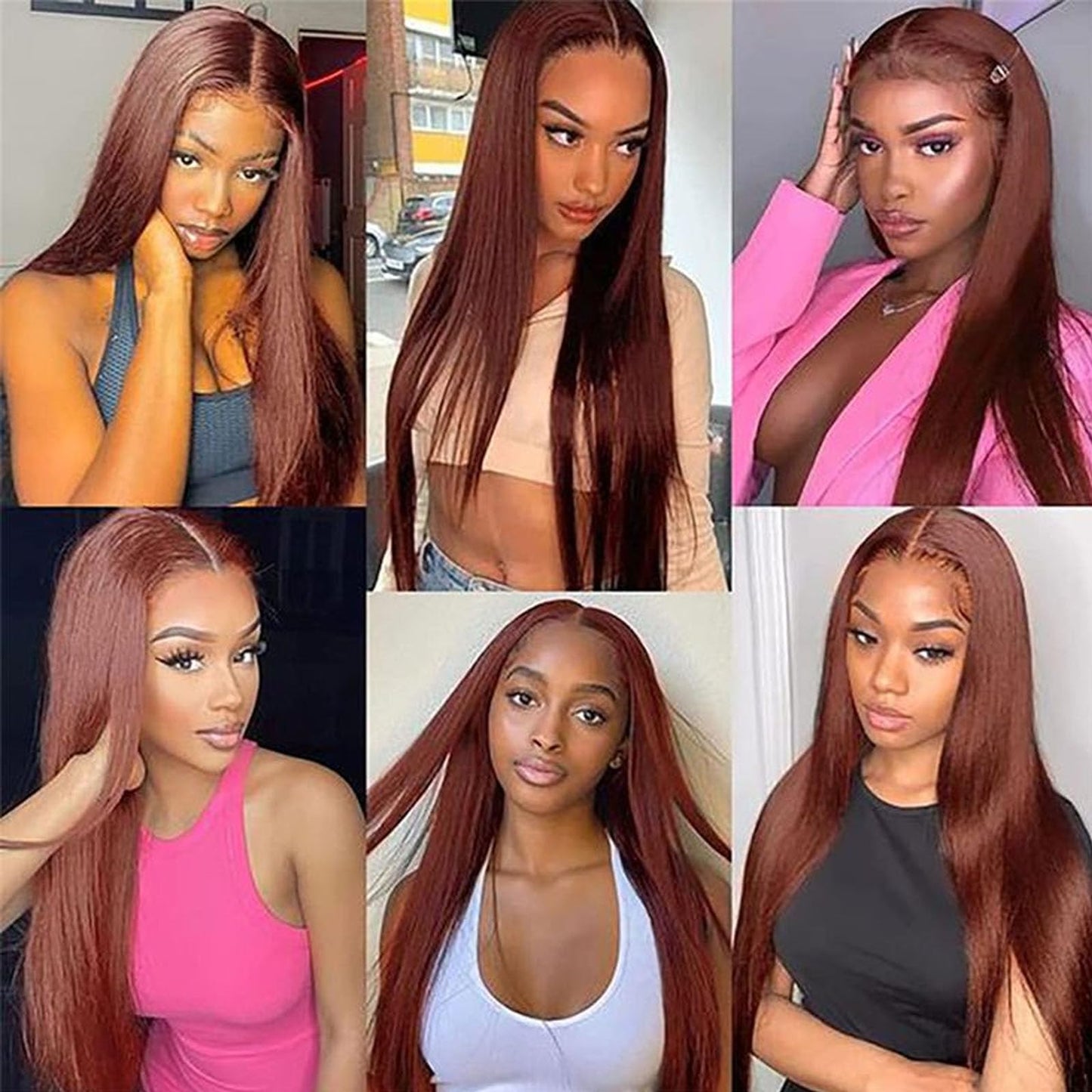 Burgundy Wig Human Hair 28inch 13x6 HD Transparent Lace Straight 99J Red Human Hair Wig Colored Reddish Brown Lace Frontal Wigs 180% Density Pre Plucked