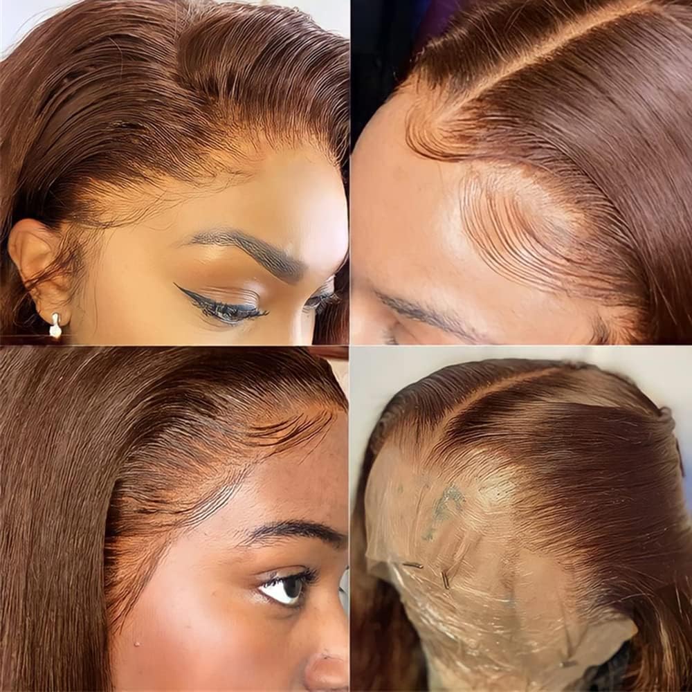 250 Density Curly Lace Front Wigs Human Hair Pre Plucked Hairline Glueless Wig 13x6 HD Lace Frontal Wigs for Women Ginger Orange Colored Ombre Wig Brazilian Virgin Hair 24 Inch