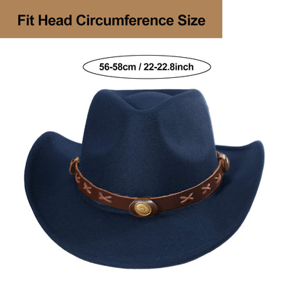 Ibeauti Cowboy Hat with Fringed Bandana Set for Women Wide Brim Western Cowgirl Hat Paisley Head Wrap Scarf