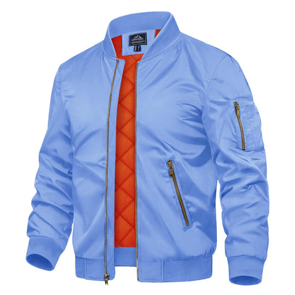 TACVASEN Men's Jackets-Bomber Jacket Fall Winter Warm Windbreaker Full Zip Casual Padded Coats
