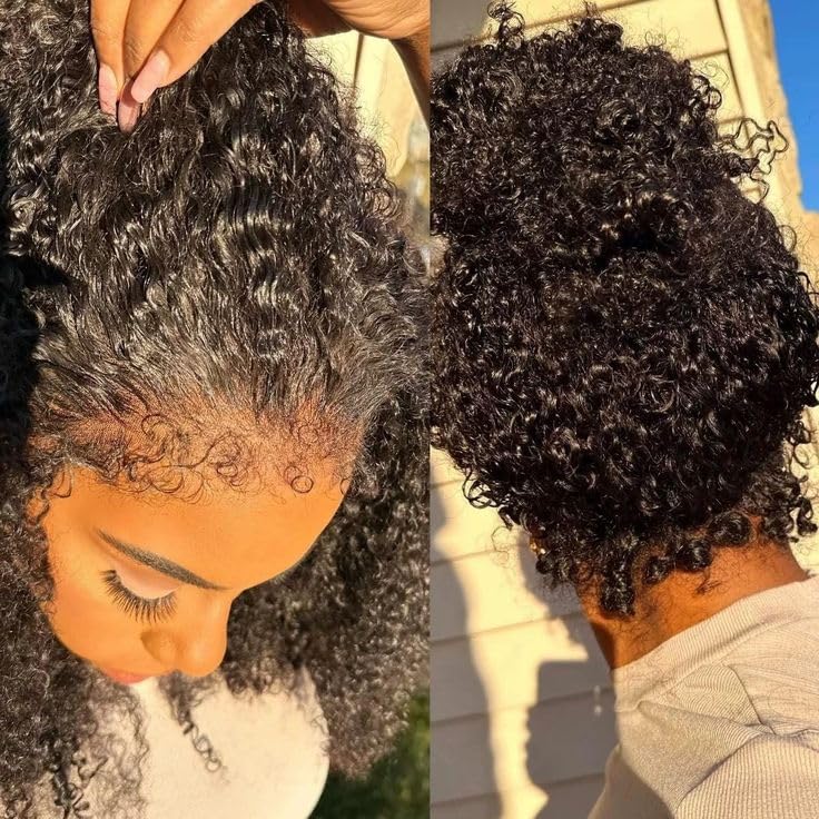 250 Density Curly Lace Front Wigs Human Hair Pre Plucked Hairline Glueless Wig 13x6 HD Lace Frontal Wigs for Women Ginger Orange Colored Ombre Wig Brazilian Virgin Hair 24 Inch