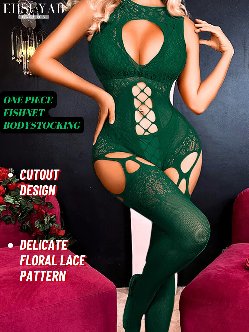 Women Body Stockings Sexy, Exotic Dancer Fishnets Lingerie Glow Party, Fishnet Bodysuit Rave Outfits Club Plus Size