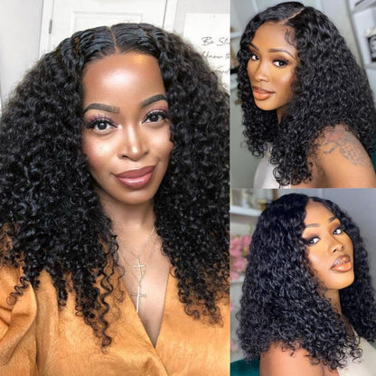 Asteria Curly Human Hair Wig 7x4 Ready To Wear Glueless Wigs Human Hair Pre Plucked Pre Cut Curly Lace Front Wigs Human Hair Wigs For Black Women 16 Inch