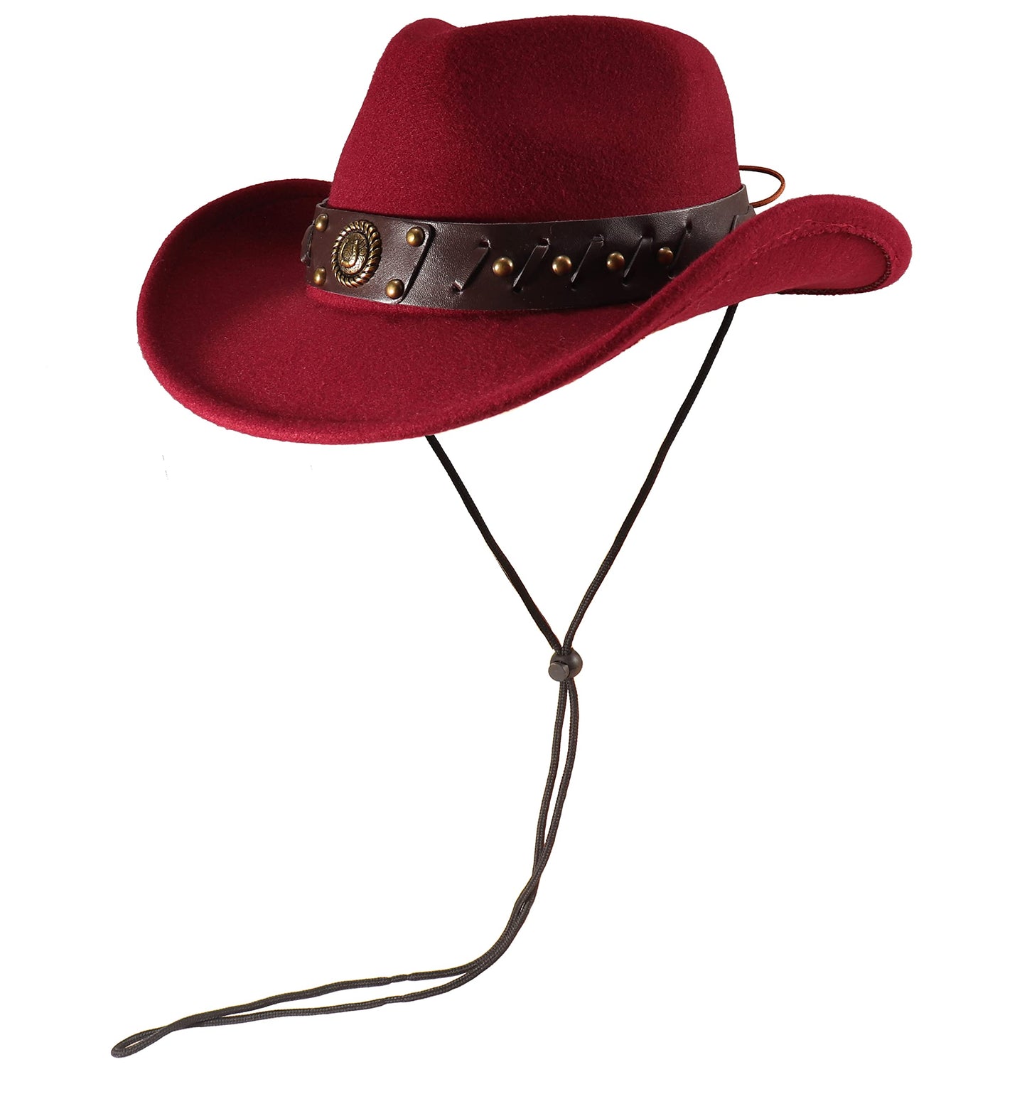 Ibeauti Cowboy Hat with Fringed Bandana Set for Women Wide Brim Western Cowgirl Hat Paisley Head Wrap Scarf