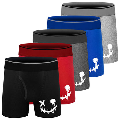 Boys Boxer Briefs,Cotton Toddler Underwear Breathable Mesh Performance Sport Big Boy Boxer Briefs with Fly 5 Pack