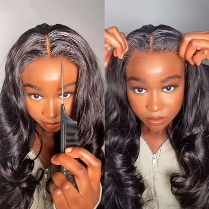 13x6 Lace Front Wigs Human Hair Pre Plucked 180 Density 26 Inch HD Body Wave Lace Front Wigs Human Hair 10A Frontal Wigs Human Hair wigs for Women Glueless Wigs Human Hair Pre Plucked Black wig