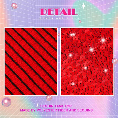 Nicute Sequin Tube Top Sparkly Crop Tops for Women