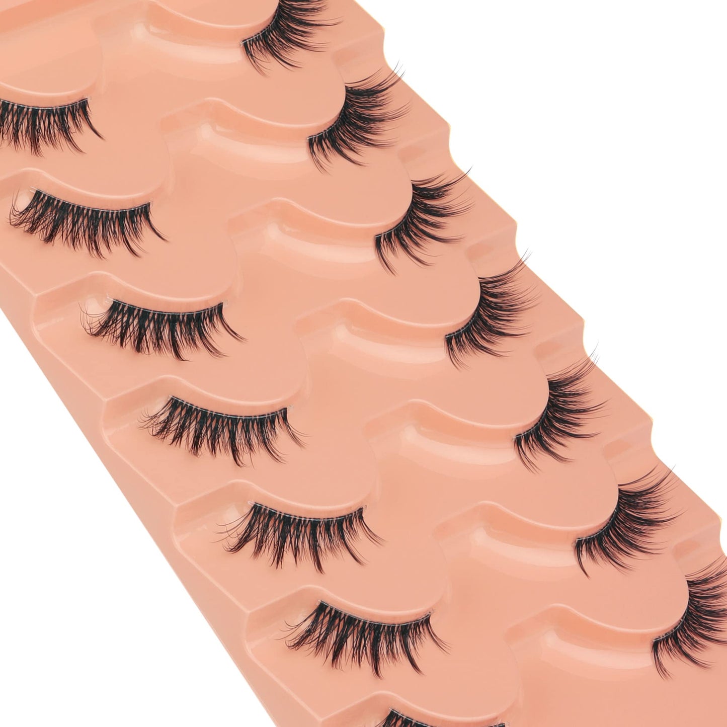 Mink Lashes Fluff False Eyelashes 20-22mm Dramatic Full Wispy Eye Lashes 8D Volume Curly Fake Eyelashes 7 Pairs Faux Mink Lashes Multipack by TOOCHUNAG