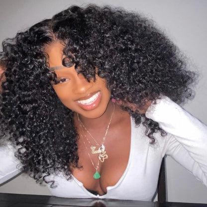Asteria Curly Human Hair Wig 7x4 Ready To Wear Glueless Wigs Human Hair Pre Plucked Pre Cut Curly Lace Front Wigs Human Hair Wigs For Black Women 16 Inch