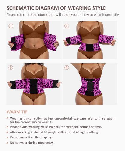 FeelinGirl Waist Trainer Belt Waist Cincher Trimmer Ab Belt Tummy Control Body Shaper with Triple Wrap Women and Men
