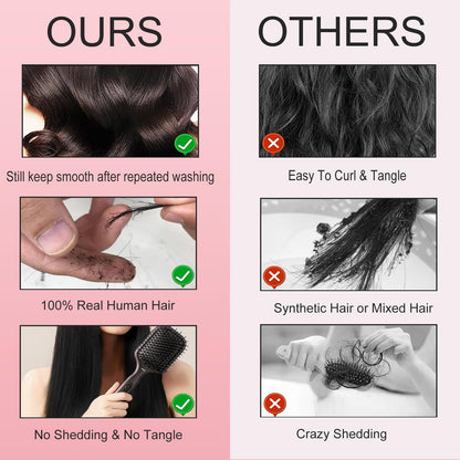 12A Human Hair Bundles with Closure Body Wave Bundles 20 22 24+18 Inch 5X5 HD Lace Closure Human Hair 100% Brazilian Virgin Hair Extensions 3 Bundles Deals Hair Quick Weave Bundle for Women