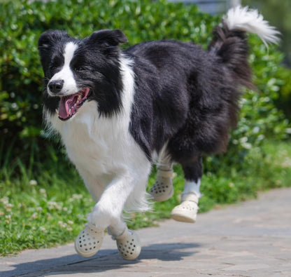 Dog Shoes: Non-Slip Waterproof Sandals for Hot Pavement, Breathable Perforated Boots, Large/Medium/Small Sizes, Ideal Paw Protector, Outdoor Clog Booties (Green Marble, Size 1)