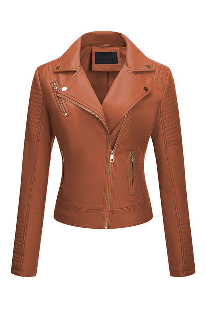 Bellivera Women's Faux Leather Casual Jacket 2025 Spring Trendy Motorcycle Outfits Lightweight Classic Coat