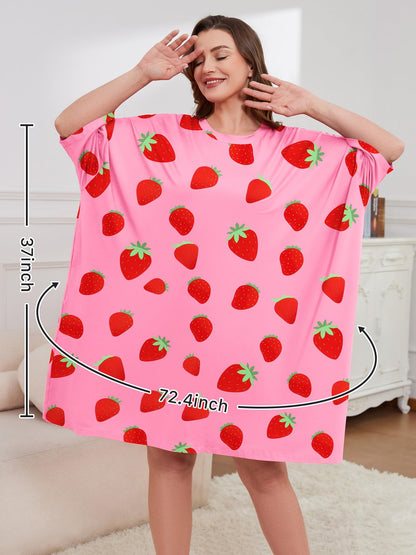 Plus Size Moo Moos for Women Oversized Sleep Shirts for Women Oversized Nightgown with Pocket Fit S-5XL