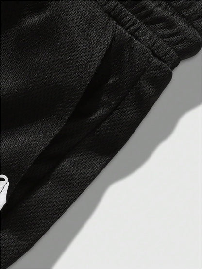 Men's Graphic Shorts with Liner Cross Print Drawstring 2 in 1 Gym Track Bottoms