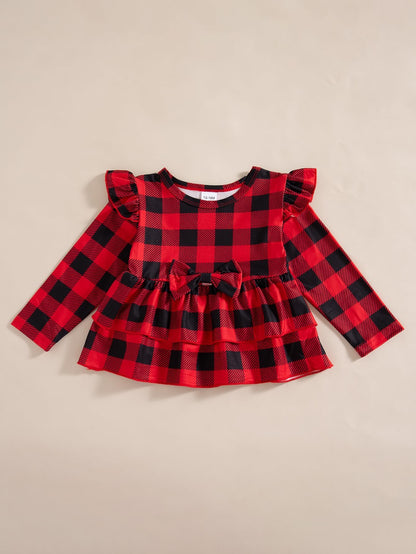 NZRVAWS Baby Girl Clothes Toddler Girl Outfits Infant Ruffle Shirt Denim Ripped Jeans Cute Clothing Set