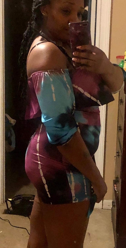 Sexy Two Piece Shorts Set - African Floral Jumpsuits Rompers Vacation Club Outfit