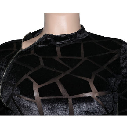 Uni Clau Women Sexy Sheer Mesh Boydcon Midi Dress See Through Printed Long Sleeve Midi Skinny Clubwear Party Dress