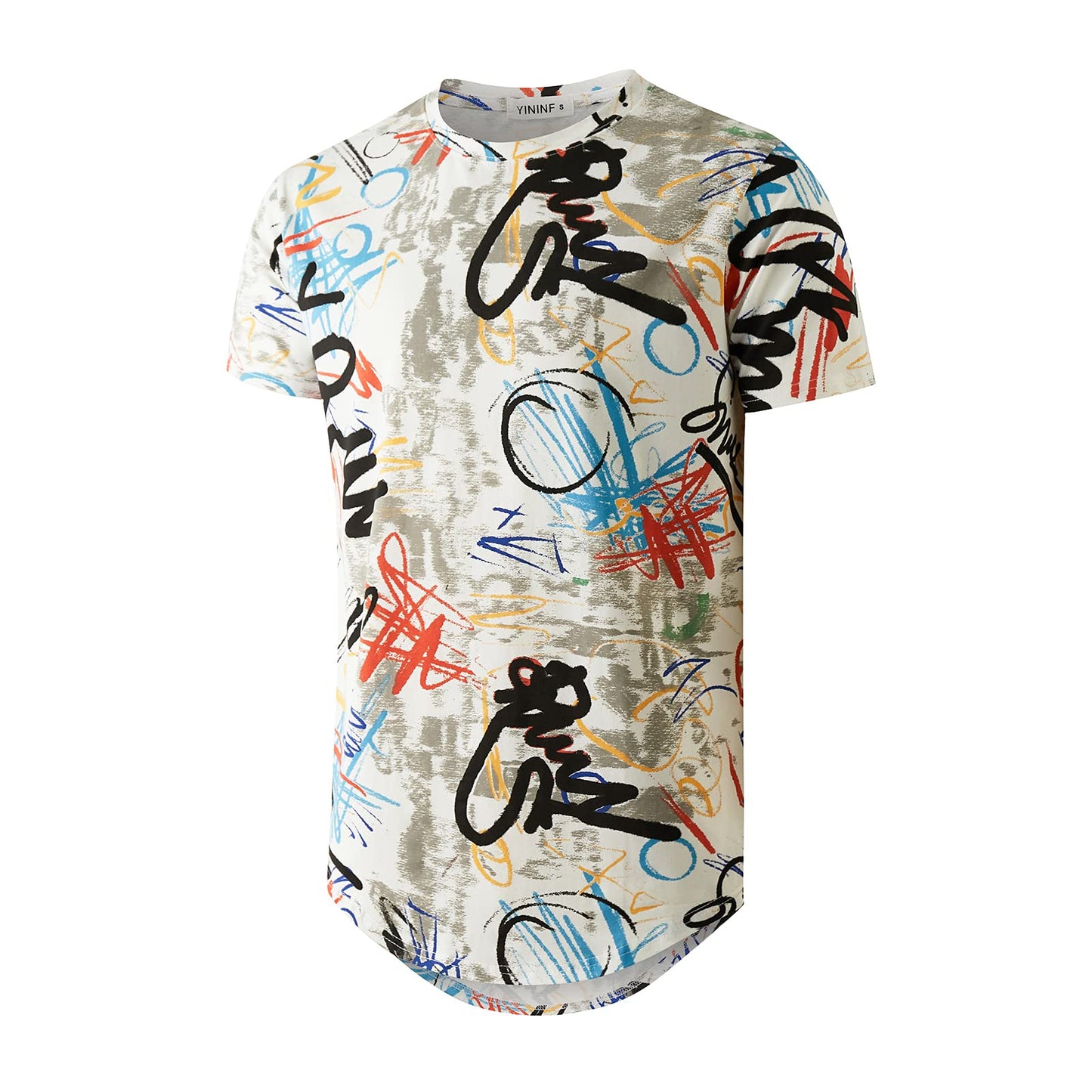 YININF Mens Hipster Hip Hop Short Sleeve Print T-Shirt Shirts Men