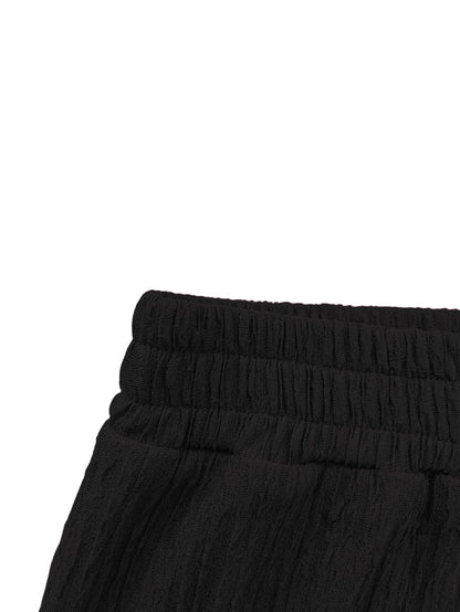 Womens Trendy Ribbed Knit 2 Piece Outfit Sleeveless Crop Top and High Waist Wide Leg Pants Matching Lounge Set