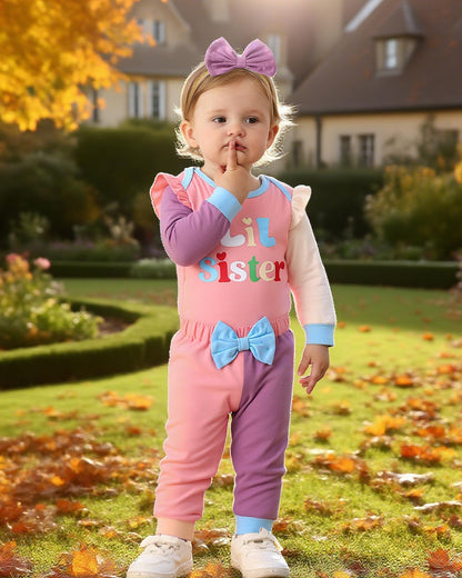 Mioglrie Baby Girl Clothes Newborn Girl Fall Winter Outfits Pants Set Preemie Clothing Headband 0 3 6 12 18 Months