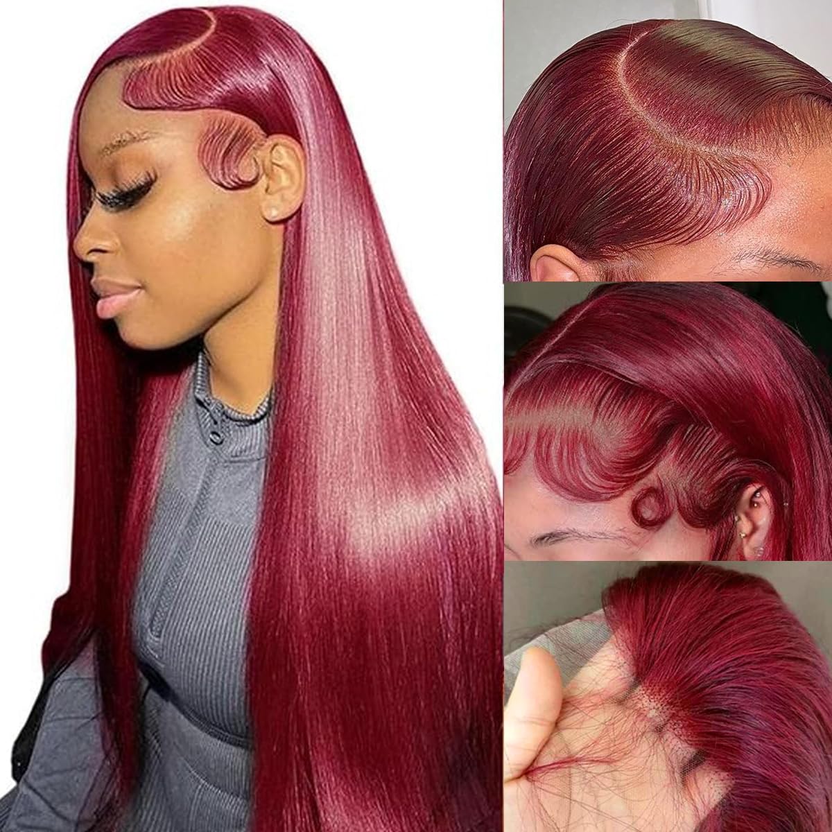 13x6 Straight Lace Front Wigs Human Hair 200 Density HD Transparent Lace Frontal Human Hair Wigs for Women Glueless Wigs Human Hair Pre Plucked 28 Inch