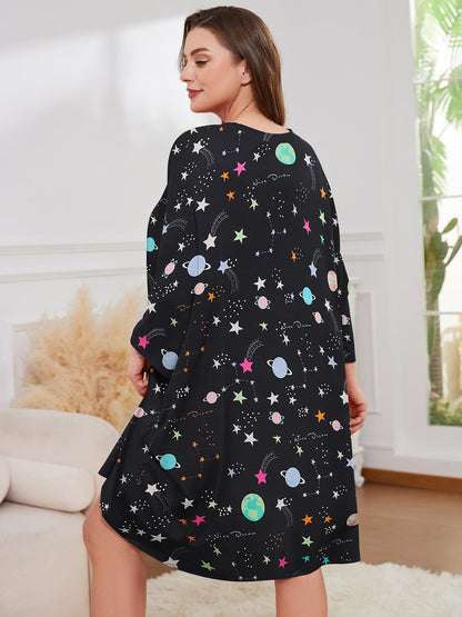 Plus Size Moo Moos for Women Oversized Sleep Shirts for Women Oversized Nightgown with Pocket Fit S-5XL