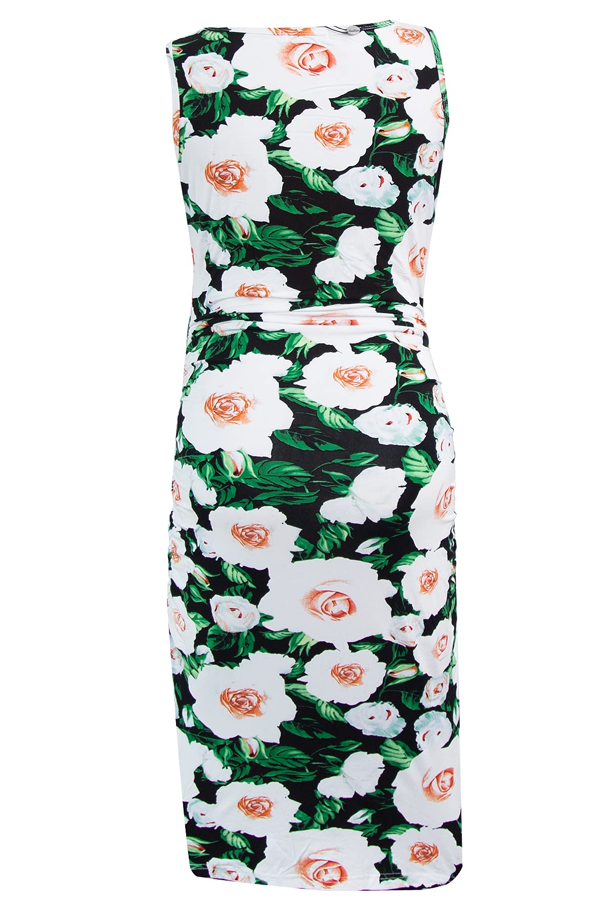 Smallshow Women's Sleeveless Maternity Dress Ruched Pregnancy Clothes