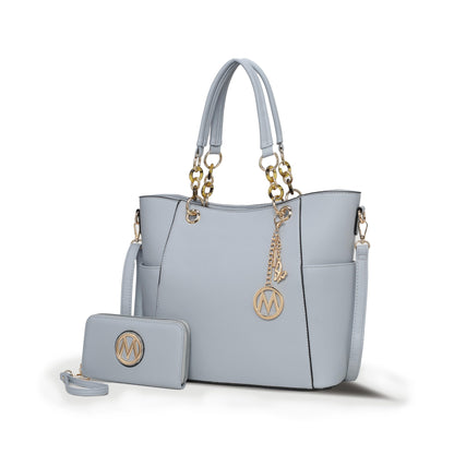 MKF Collection Tote Bag for Women, Handbag Set with Wallet-Top-Handle- Vegan Leather Purse