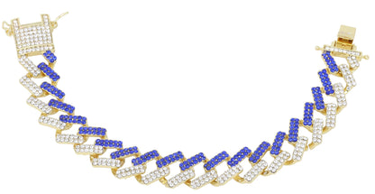 Charles Raymond Bling-ed Out Silver Round Luxury Mens Watch w/Bling-ed Out Bracelet - L0504B