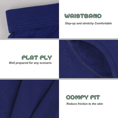 Boys Boxer Briefs,Cotton Toddler Underwear Breathable Mesh Performance Sport Big Boy Boxer Briefs with Fly 5 Pack